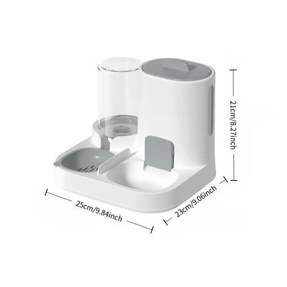 LuxePaws™ 2-in-1 Gravity Automatic Pet Feeder & Waterer Station