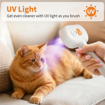 LuxePaws™ Furlyn Self-Cleaning Pet Steamer & Mist Grooming Brush