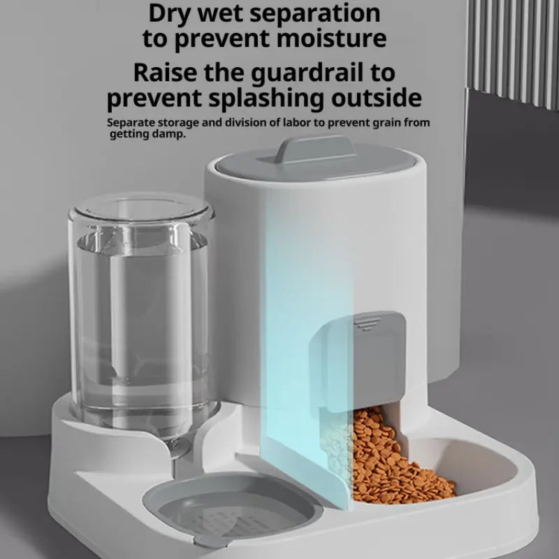 LuxePaws™ 2-in-1 Gravity Automatic Pet Feeder & Waterer Station