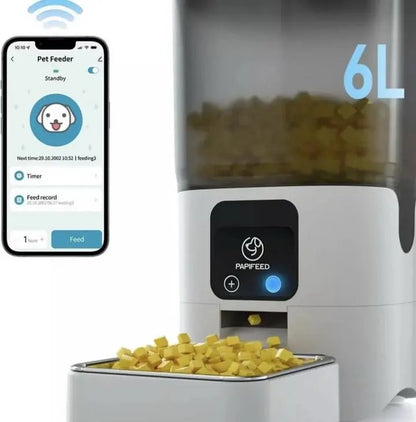 PAPIFEED Smart Wi-Fi Automatic Pet Feeder (6L)
