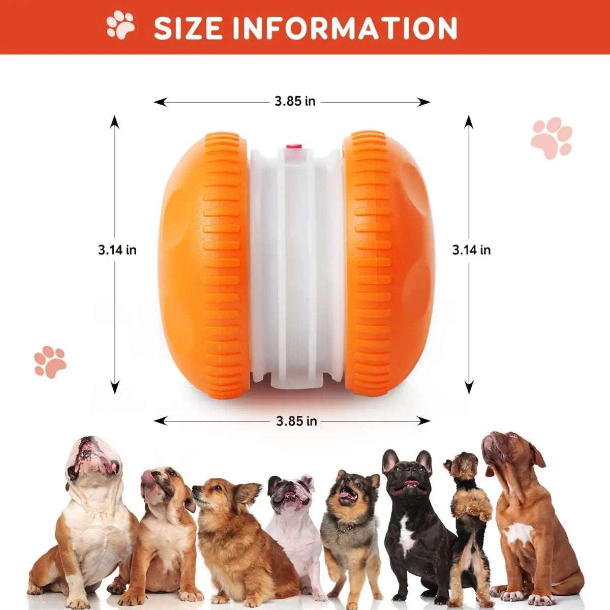 LuxePaws™ Interactive Motion-Activated Automatic Rolling Dog Ball with Rope