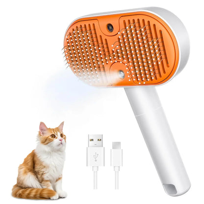 LuxePaws™ Furlyn Self-Cleaning Pet Steamer & Mist Grooming Brush