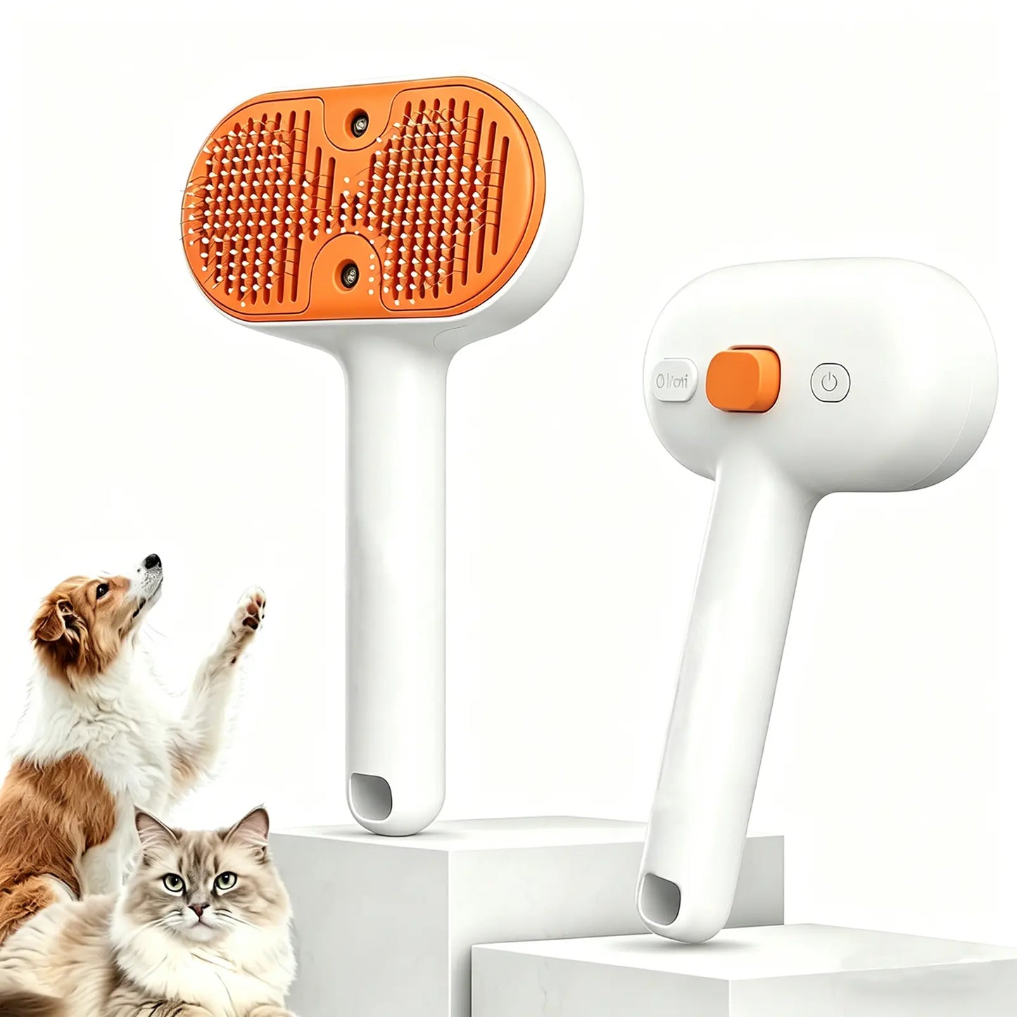 LuxePaws™ Furlyn Self-Cleaning Pet Steamer & Mist Grooming Brush
