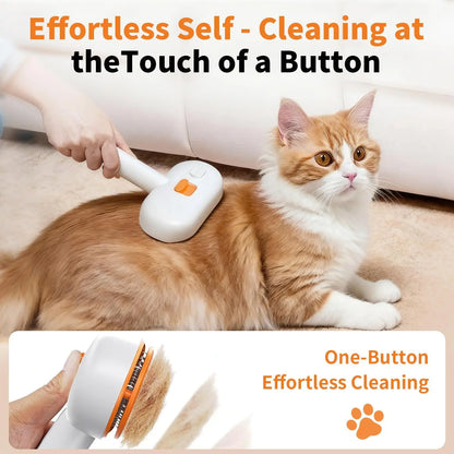 LuxePaws™ Furlyn Self-Cleaning Pet Steamer & Mist Grooming Brush