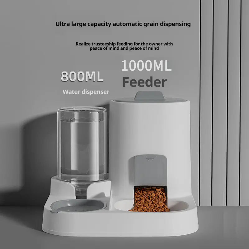 LuxePaws™ 2-in-1 Gravity Automatic Pet Feeder & Waterer Station