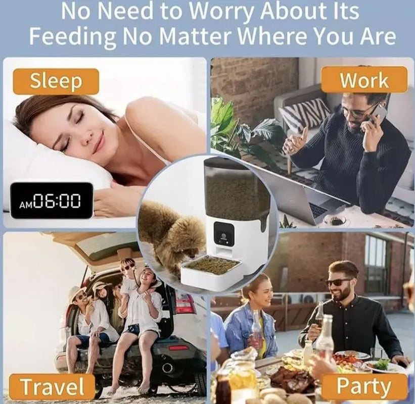 PAPIFEED Smart Wi-Fi Automatic Pet Feeder (6L)