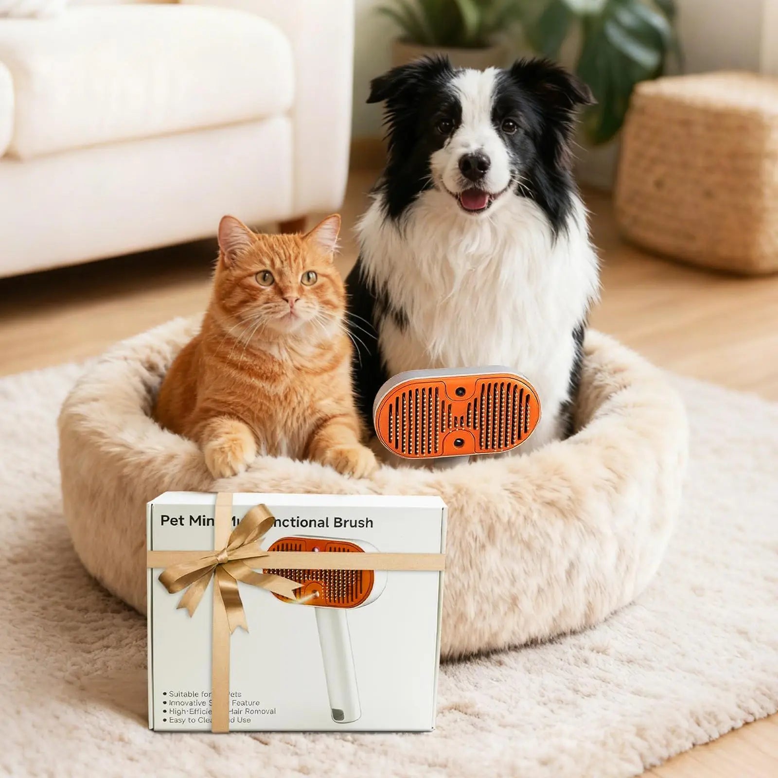 LuxePaws™ Furlyn Self-Cleaning Pet Steamer & Mist Grooming Brush