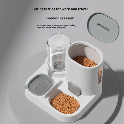 LuxePaws™ 2-in-1 Gravity Automatic Pet Feeder & Waterer Station
